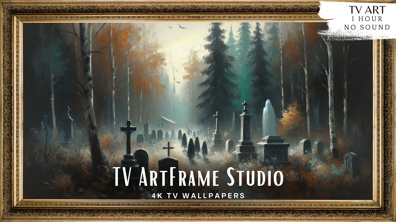 4K Halloween TV Art | Spooky Cemetery TV Art | Fall Halloween Decor | TV Art Gallery