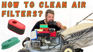 How to Clean a Lawnmower Airfilter in Under a Minute - 4 Stroke - Small Engine  - Mower - Air Filter