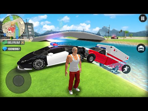 US Police Officer Car and Ambulance in Open City Simulator - Android Gameplay