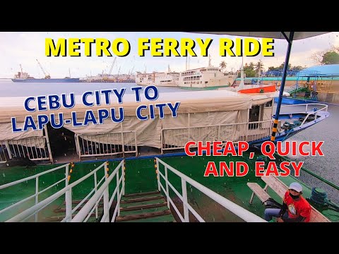 Passeio de balsa de metrô barato, rápido e fácil da cidade de Cebu até a cidade de Lapu-lapu Cebu