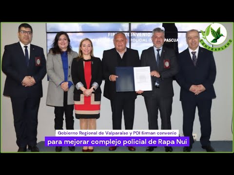 Gobierno Regional de Valparaíso y PDI firman convenio para mejorar complejo policial de Rapa Nui