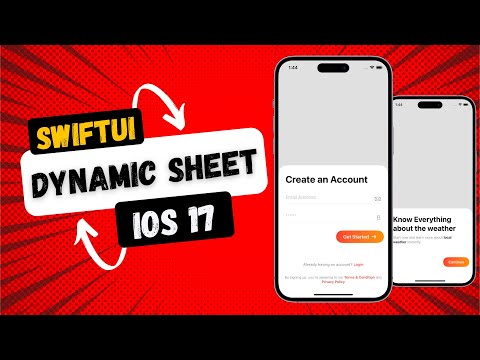 SwiftUI Dynamic Sheet Height - iOS 17 - ScrollView APIs - Xcode 15 - SwiftUI Tutorials thumbnail