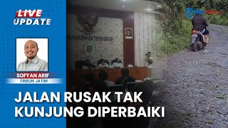 Protes Jalan Rusak di Masaran Tak Kunjung Diperbaiki, Ratusan Masyarakat Geruduk DPRD Trenggalek