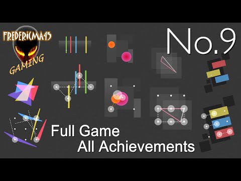 No.9 FULL GAME Walkthrough / All Achievement (Minimal Puzzle game by Maciej Targoni)