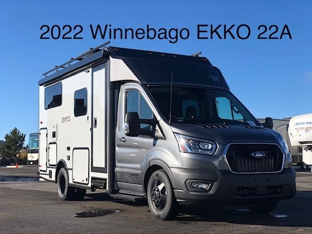 A preview image of the linked video showcasing 2022 Winnebago EKKO 22A