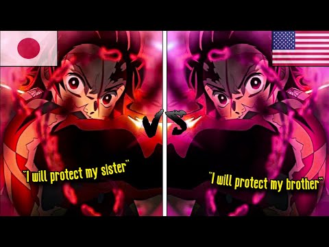 Demon Slayer Sub Vs Dub Moments