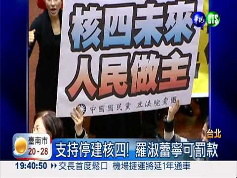 寧願罰款不要核四 藍營立委跑票