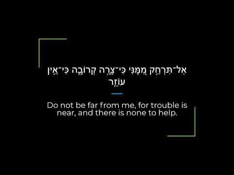 Psalm 22 Zabur/Tehillim Sephardi Hebrew Canting/Recitation with English