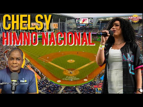 CHELSY SINGS THE NATIONAL ANTHEM AT MARLINS STADIUM IN MIAMI @chelsyoficial