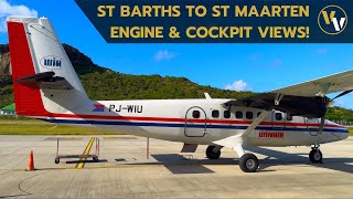 Winair DHC-6 Twin Otter flight from St Barths to Sint Maarten - beautiful views!