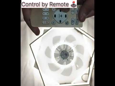 QAWACHH Ceiling Fan Light 220V Modern Stealth Fan Chandelier White with Remote Control