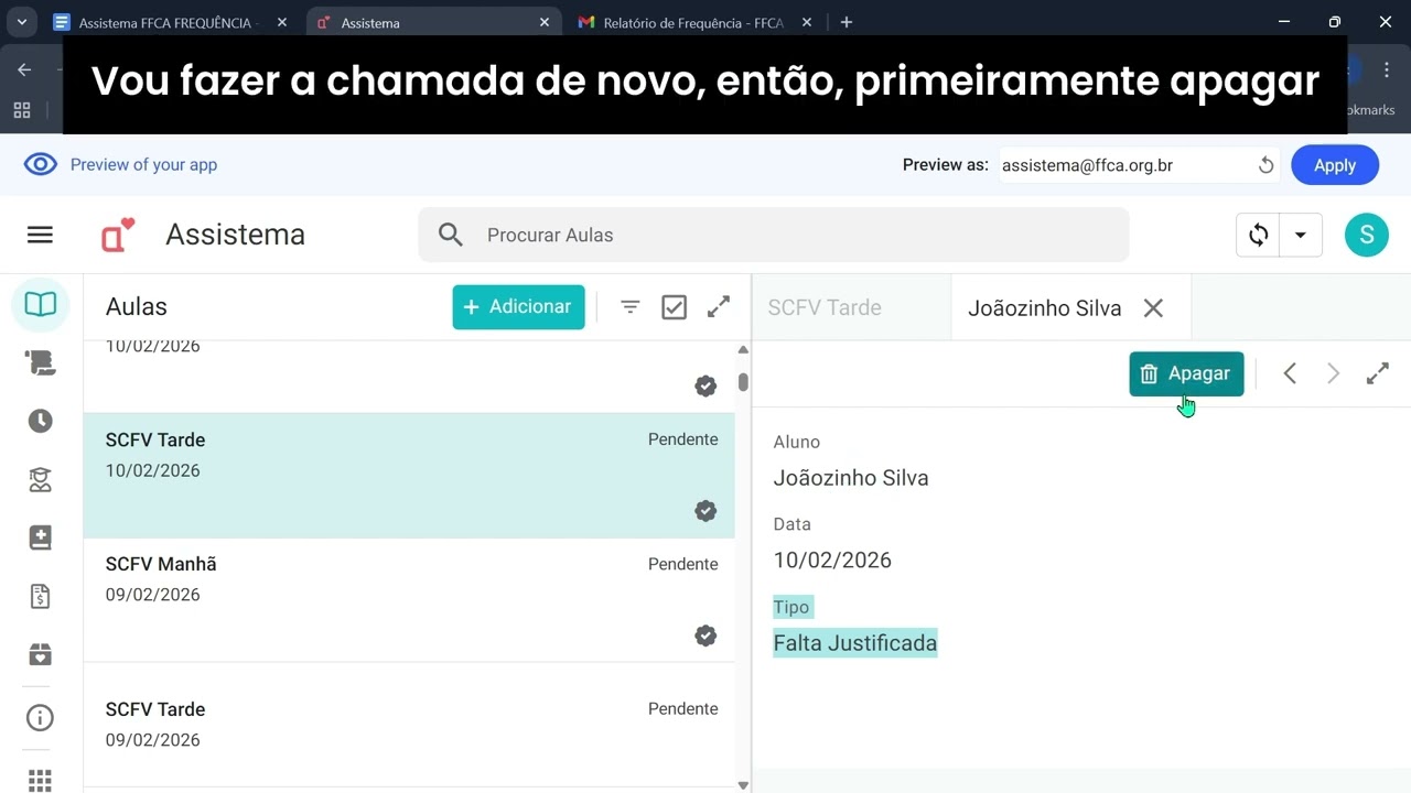 05 Retificando uma Chamada