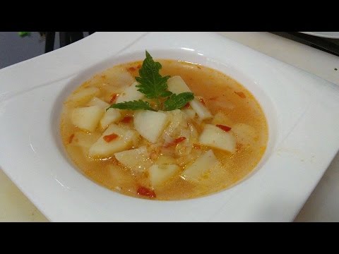 Sopas, SOPA DE PORO Y PAPA, Receta # 129, Video