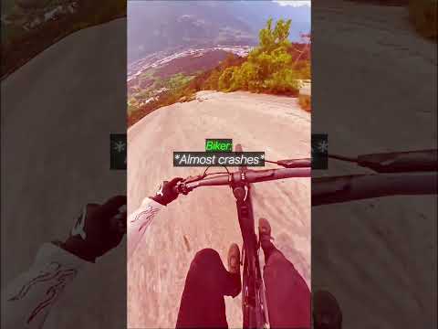 Biker Gets Jump-Scared By Cliff…🧗‍♀️