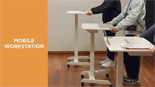 Height Adjustable Mobile Workstation with Foot Pedal-FWS07 Series