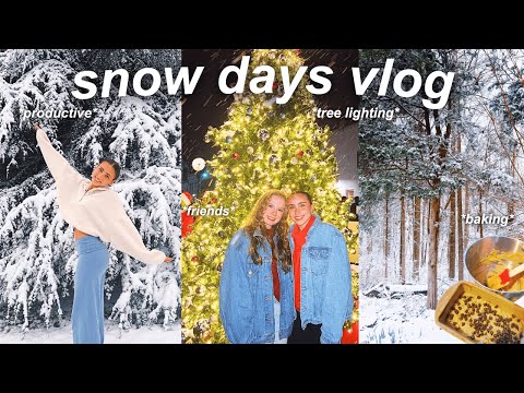 snow days vlog ❄️🎁 *friends, tree lighting, baking, + more* *vlogmas day 4*