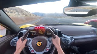 POV: Ferrari 458 Spider with exhaust! HEADPHONE USERS BEWARE OF THE 430 SCUD!!
