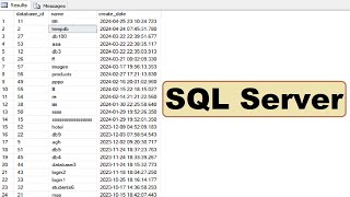 How to query to order databases by created date in SQL Server