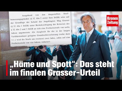 „Häme und Spott“: Das steht im Grasser-Urteil | krone.tv NEWS