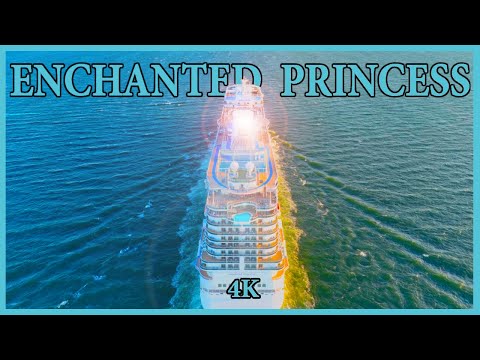 Enchanted Princess Departs NYC | 3 Drone Collab | 4K
