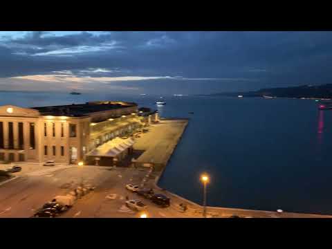 A night in Trieste - the view from the Savoia Excelsior Palace.