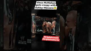 Vince McMahon gets creepy with Ashley Massaro... 🤢 #wwe #sports  #triplekoshorts #shorts