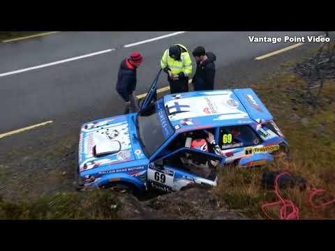 Irish Rally fans fix Kalle Rovanperä’s Toyota in Killarney Historic Rally.