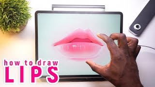 Draw & Paint LIPS! -  Step by Step