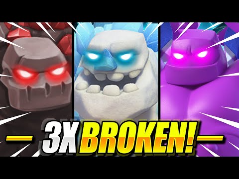 100% PURE OFFENSE!! New 3X GOLEM Deck DOESN’T LOSE in Clash Royale!!😱