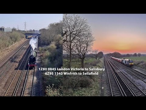Flying Scotsman & 6Z95 Nuclear waste Train 24th March 2022