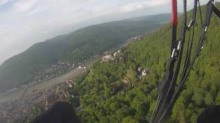preview picture of video 'Cooler Gleitschirm Flug mit GoPro HD HERO über Heidelberg V1'