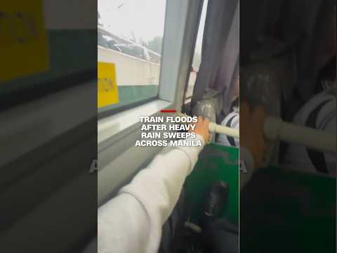 Train floods after heavy rain sweeps across Manila