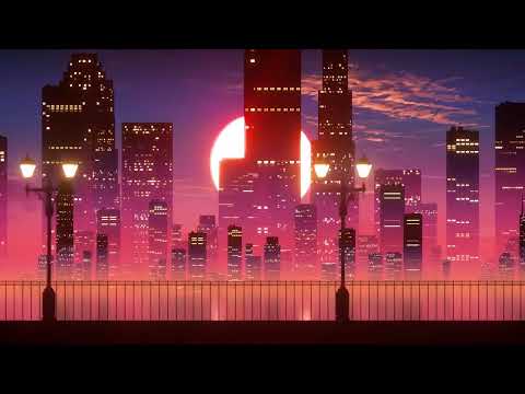 City Skyline Screensaver Wallpaper | 4k Ultra HD 60fps | Synth City Motion Background Loop. No Sound