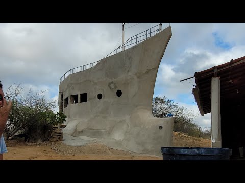 homem constrói Titanic na região TRAIRI do Rio Grande do Norte entre Santa Cruz e Coronelsitio S.S.F