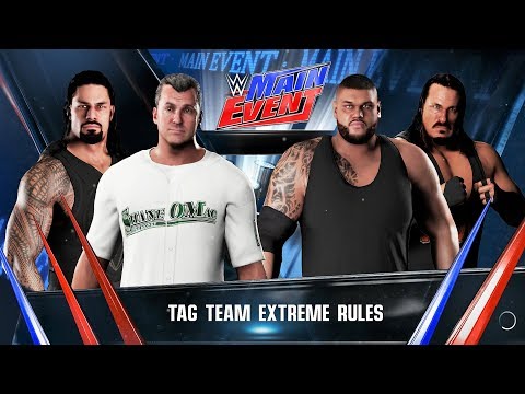 WWE 2K18 || TAG TEAM EXTREME RULES || ROMAN REIGNS vs SHANE  McMAHON vs AKAM vs RHYNO