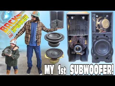 Fixing a Broken Speaker from My Childhood!! RARE 1990s AIWA Speakers w/ New $20 Subwoofer Upgrade