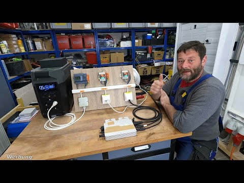 Experiment : Balkonkraftwerk ohne Netz mit Inselnetz / Möglichkeit der Nacht Einspeisung