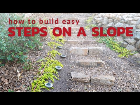 BUILDING STEPS INTO A HILL | HOW TO BUILD STEPS ON A SLOPE | HOW TO BUILD LANDSCAPE STAIRS