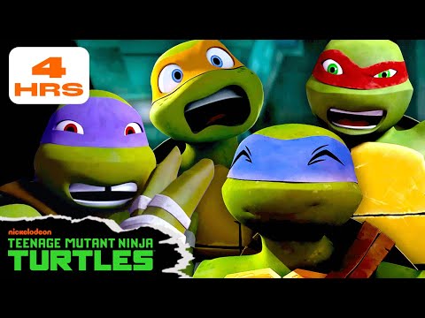 4 HOURS of the Funniest Moments from Teenage Mutant Ninja Turtles! 🤣 | TMNT Marathon