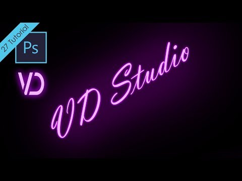 #27 Realistic NEON Text Effect | Photoshop Tutorial | VD Studio
