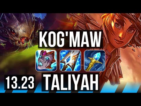 KOG'MAW vs TALIYAH (MID) | 6 solo kills, 14/3/9, Legendary | KR Diamond | 13.23