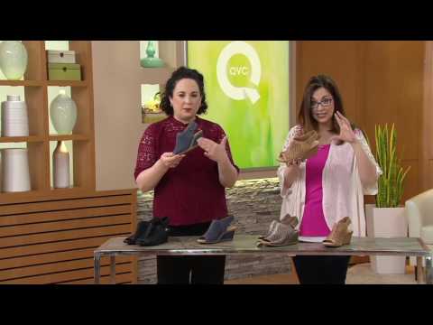 Earth Leather Wedge Sandals with Cut-Out Details - Cascade on QVC