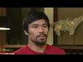 Pacquiao talks to CNN about Mayweather.