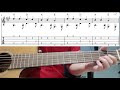 Twinkle Twinkle Little Star - Easy Fingerstyle Guitar Playthrough Tutorial Lesson With Tab