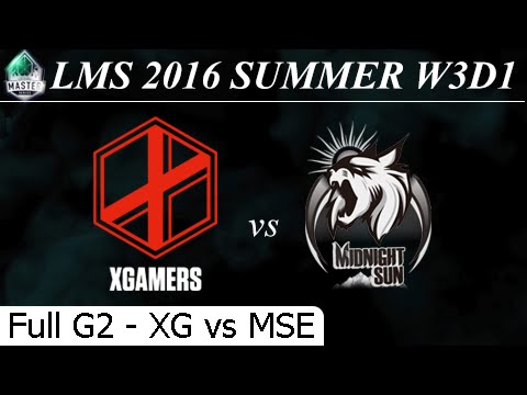 XG vs MSE Game 2 Full 24/06/2016 - LMS Summer 2016 W3D1M2 Extreme Gamers eSports vs Mid Night Sun
