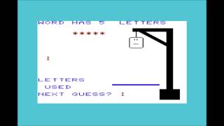 Hangman (Fast) for the Commodore VIC-20 / Commodore VC-20