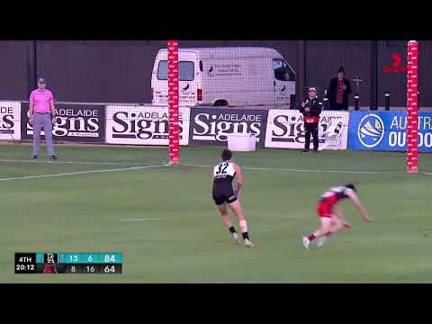 Rd 10 Hostplus SANFL Snapshot - Port's Logan Evans sets up Tom Scully for sealer