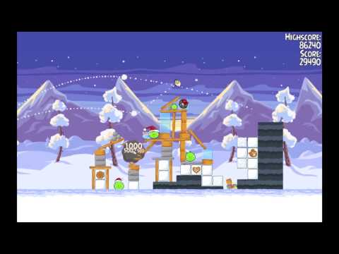 Angry birds seasons wreck the halls level 5 three stars