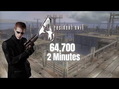 RE4 PC 60fps Mercenaries - Wesker - Waterworld - 64,700 in 2 Minutes