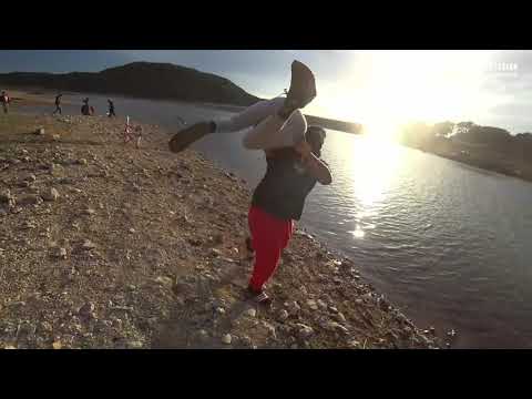 Dareon tries throwing Sliker in the lake